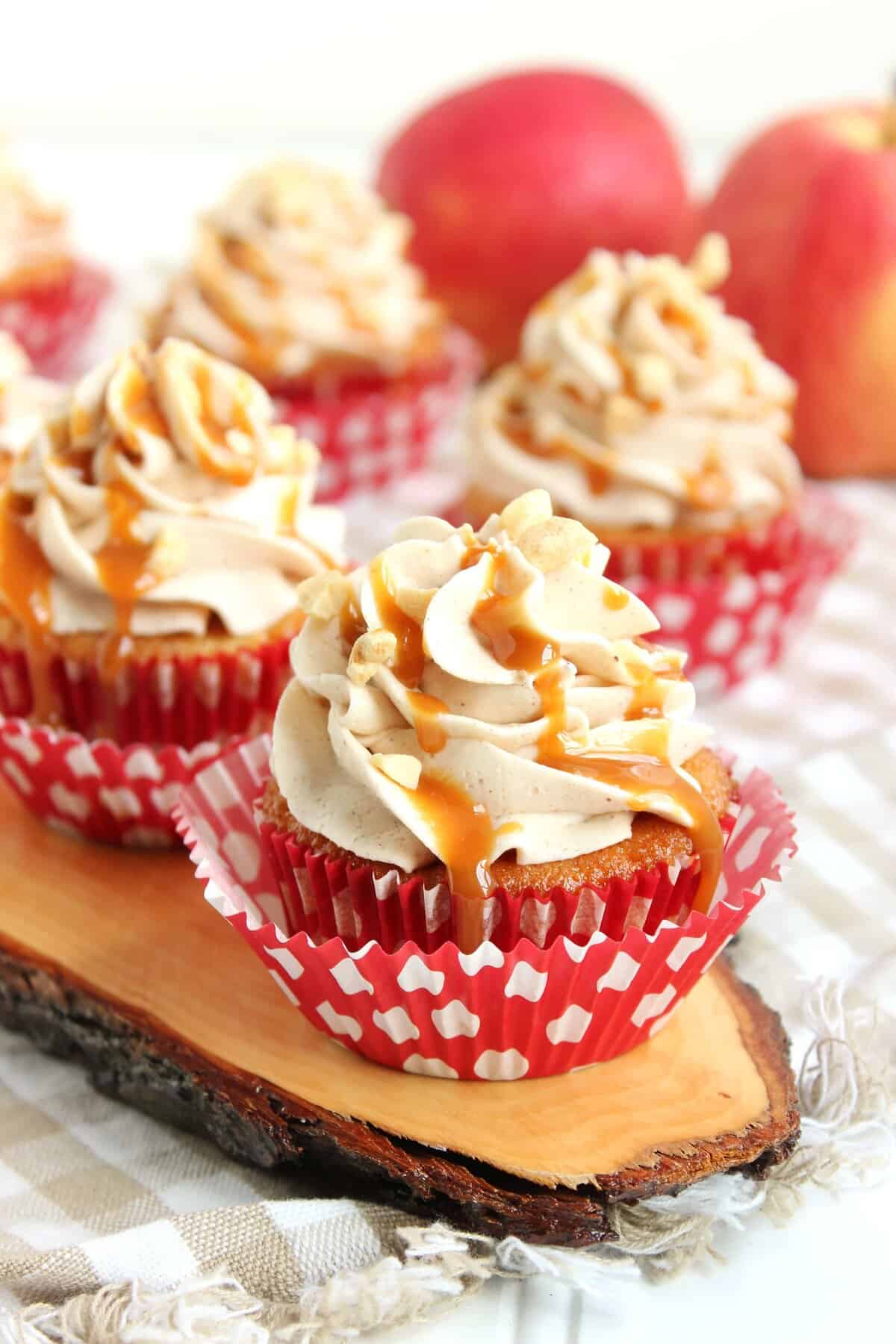 Caramel Apple Cupcakes with Cinnamon Buttercream - The Suburban Soapbox