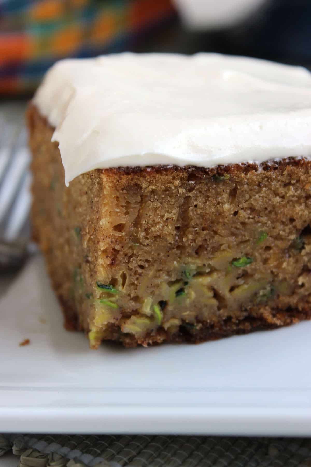 Spiced Zucchini Cake with White Chocolate Cream Cheese Frosting - The ...