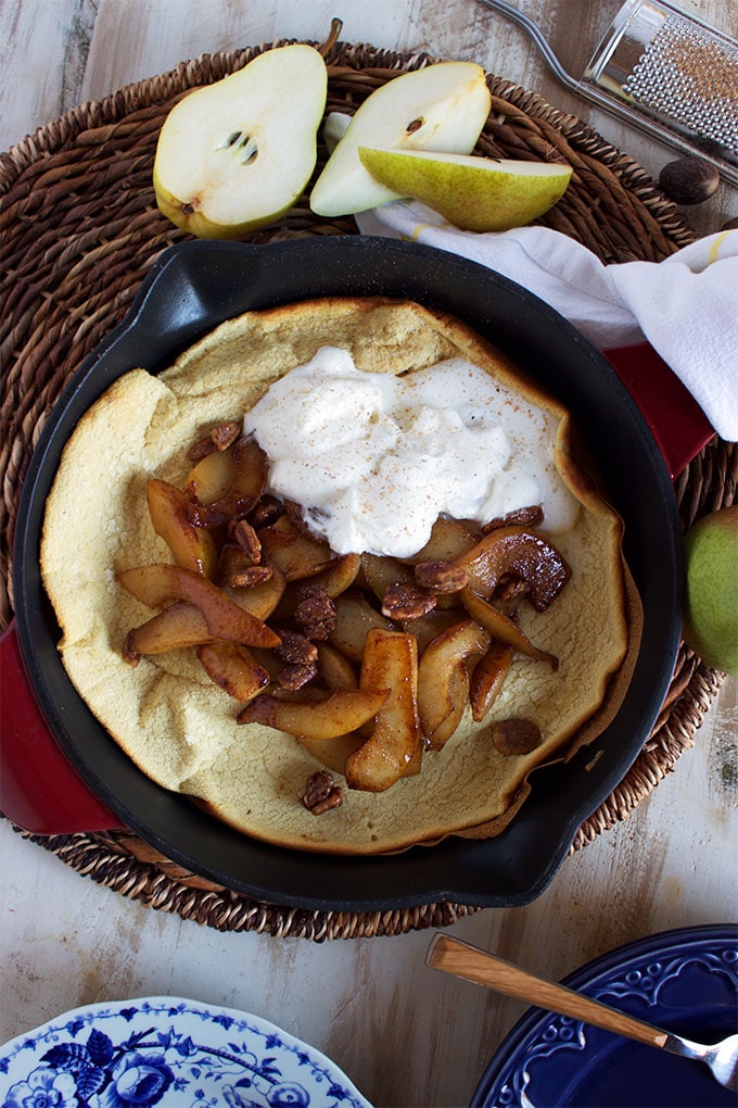 Spiced Pear Dutch Baby - The Suburban Soapbox