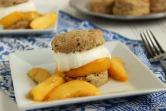 Peach Shortcakes with Lavender Biscuits