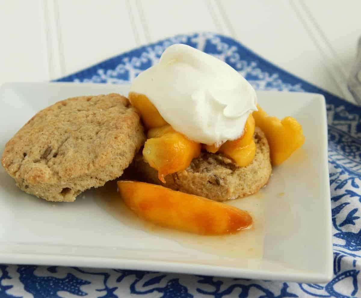 Peach Shortcakes with Lavender Biscuits