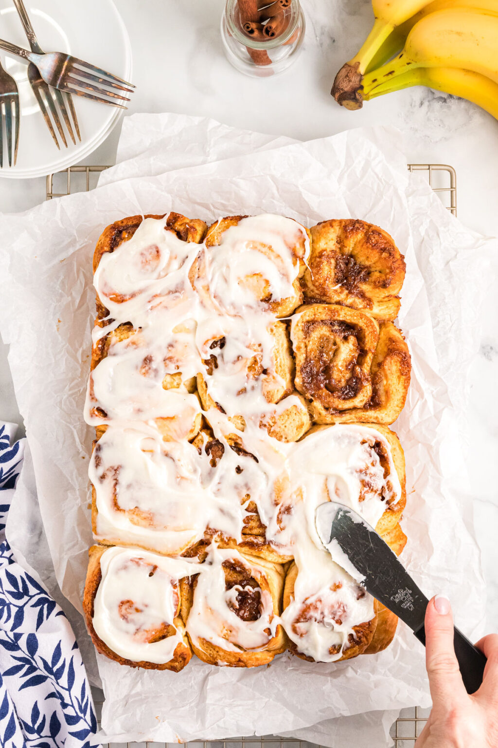 Bananas Foster Cinnamon Rolls The Suburban Soapbox