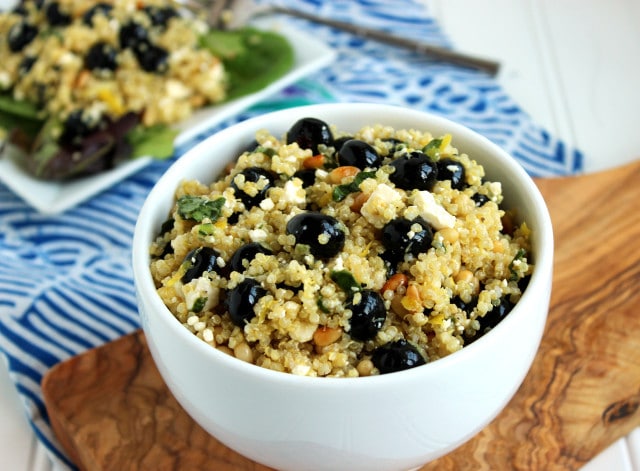Blueberry Feta and Quinoa Salad | The Suburban Soapbox #salad #quinoa #glutenfree
