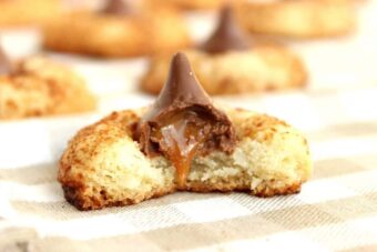Coconut Butter Caramel Kiss Blossoms AND a Cookbook Giveaway