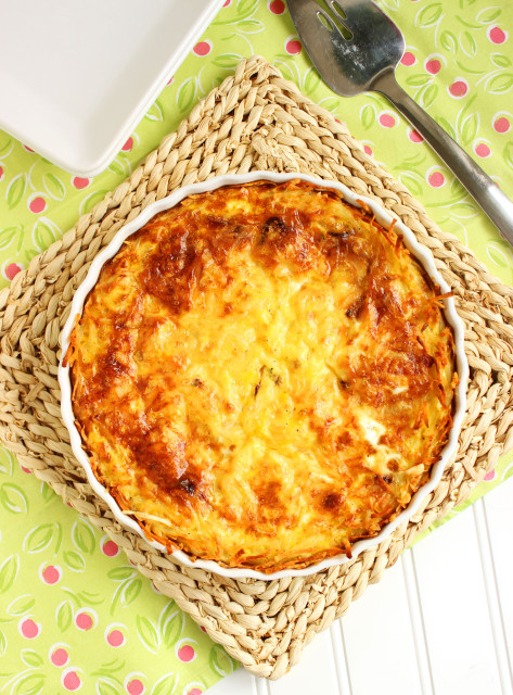 French Onion Quiche with Hash Brown Crust | The Suburban Soapbox
