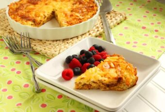 French Onion Quiche with Hash Brown Crust