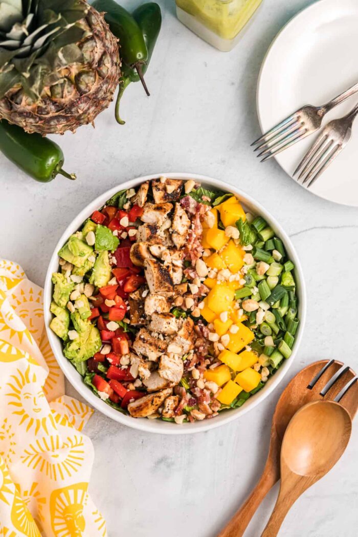 Caribbean Jerk Chicken Cobb Salad - The Suburban Soapbox