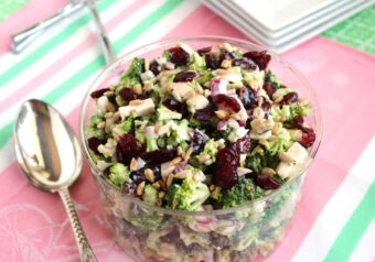 Chopped Broccoli Salad with Cherries and Feta // Video
