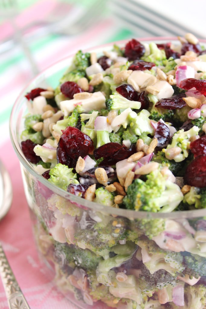 Chopped Broccoli Salad with Dried Cherries and Feta | The Suburban Soapbox