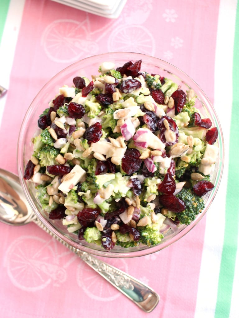 Chopped Broccoli Salad with Dried Cherries and Feta | The Suburban Soapbox