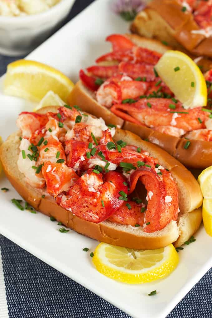 Super easy to make Classic Lobster Rolls are ready in minutes. The BEST way to celebrate summer in style. | TheSuburbanSoapbox.com