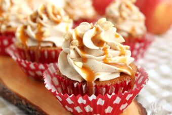 Caramel Apple Cupcakes with Cinnamon Buttercream