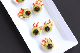 Green Eyed Monster Deviled Eggs