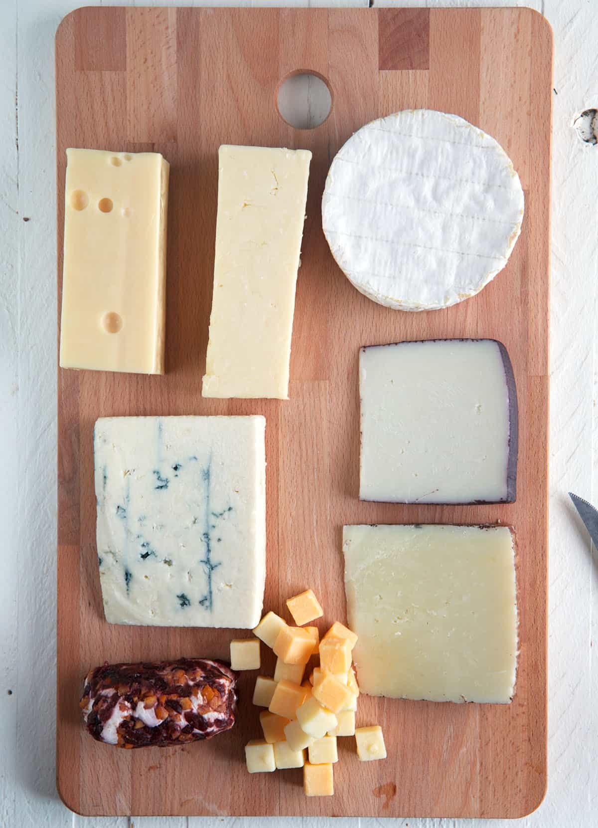 Cheeses for cheese board