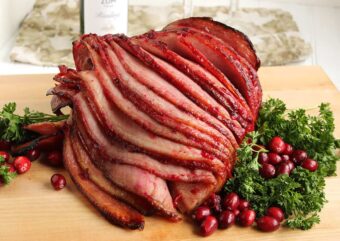 Riesling-Cranberry Glazed Spiral Ham
