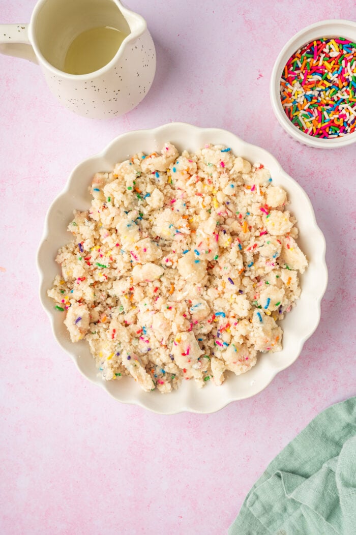 Birthday cake crumble mixture for Milk Bar birthday cake