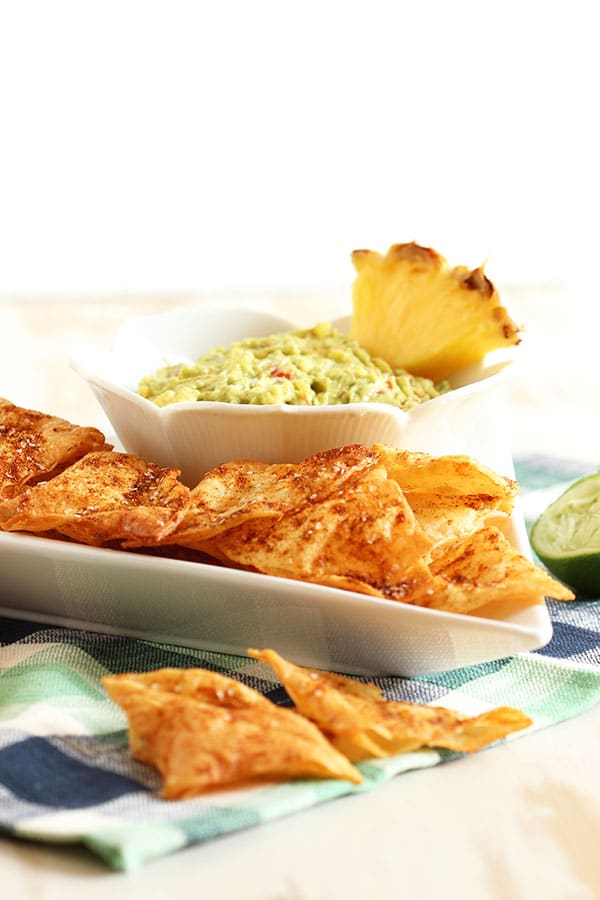 Spicy Cumin Dusted Tortilla Chips | The Suburban Soapbox #tortillachips #cincodemayo
