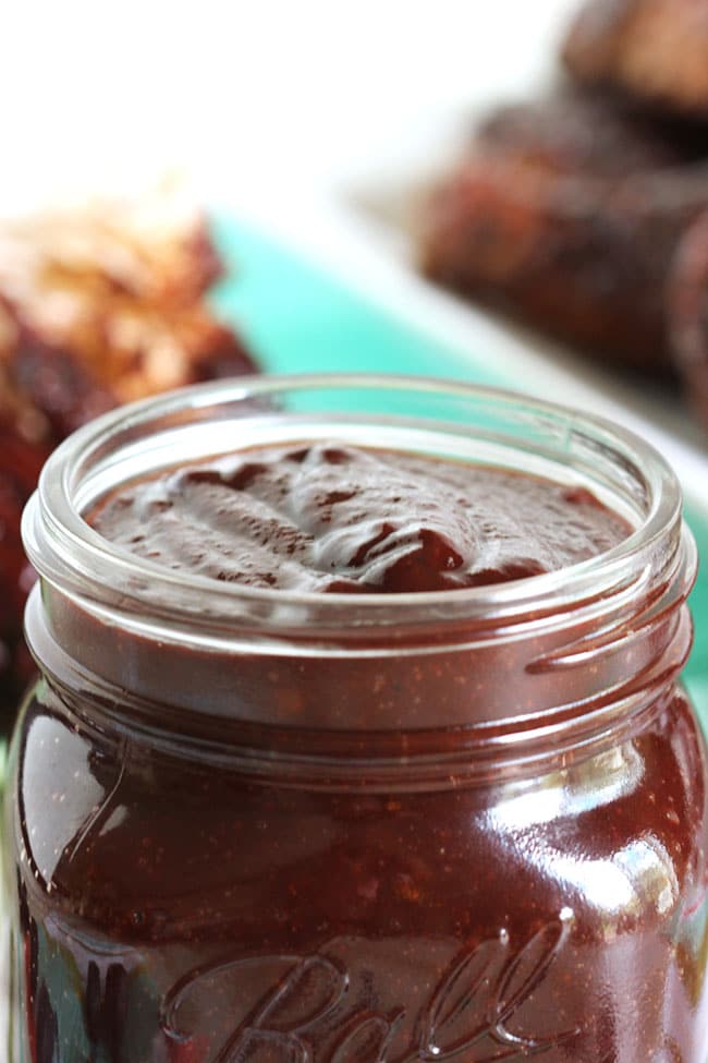 Blueberry Chipotle Barbecue Sauce | The Suburban Soapbox #barbecuesauce #cleaneating