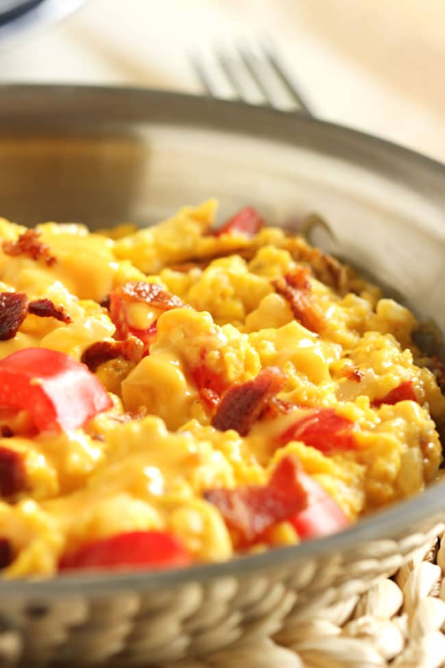Cheesy Bacon and Egg Skillet | The Suburban Soapbox #breakfastskillet  