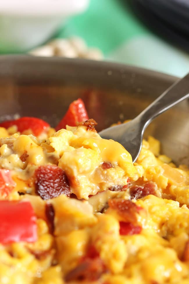 Cheesy Bacon and Egg Skillet | The Suburban Soapbox #breakfastskillet 