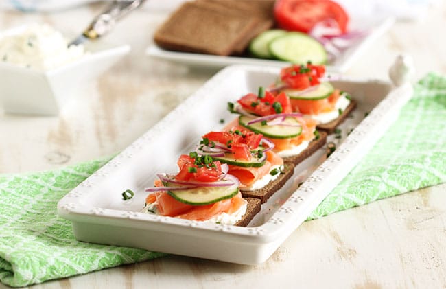 Smoked Salmon Canapes with Whipped Chive Cream Cheese The Suburban