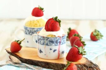 Strawberries and Cream Mug Cake and Planning a Dream Kitchen