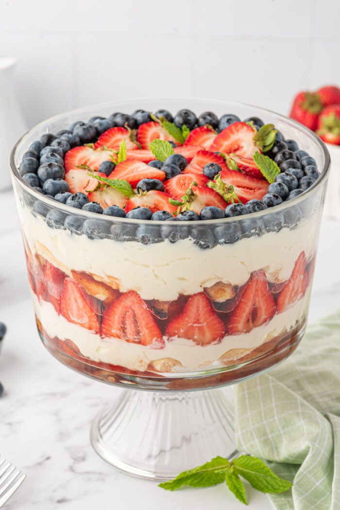 Red White and Blue Strawberry Tiramisu - The Suburban Soapbox