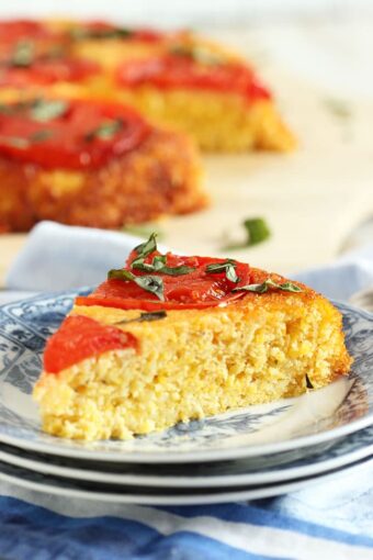 Tomato Upside Down Cornbread - The Suburban Soapbox