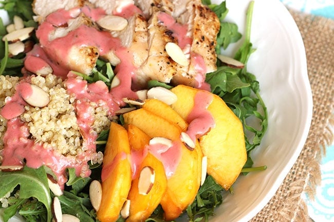 Chicken Peach and  Quinoa Salad | The Suburban Soapbox #salad