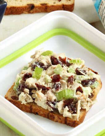 Chicken Salad with Dried Cherries and Sunflower Seeds | The Suburban Soapbox #ALDI #BacktoSchool
