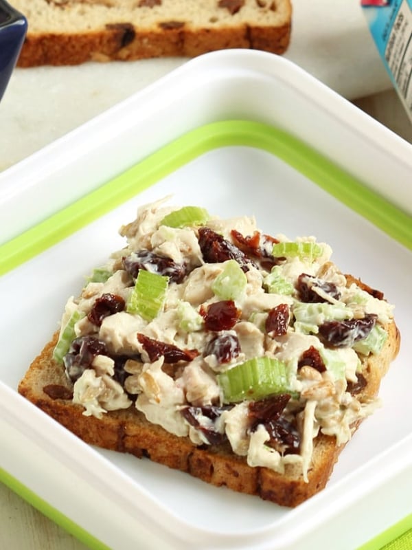 Chicken Salad with Dried Cherries and Sunflower Seeds | The Suburban Soapbox #ALDI #BacktoSchool