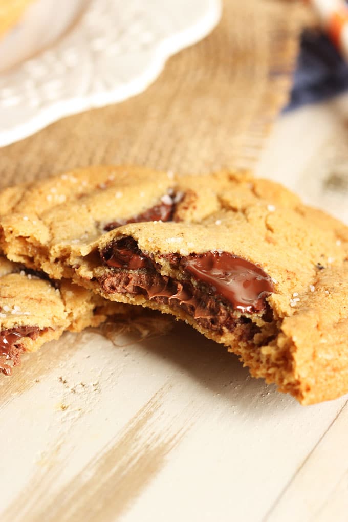 Nutella Stuffed Salted Browned Butter Chocolate Chip Cookies  | The Suburban Soapbox 