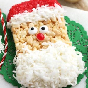 Super easy and kid-friendly, these Santa Rice Krispie Treats taste as good as they look! | TheSuburbanSoapbox.com