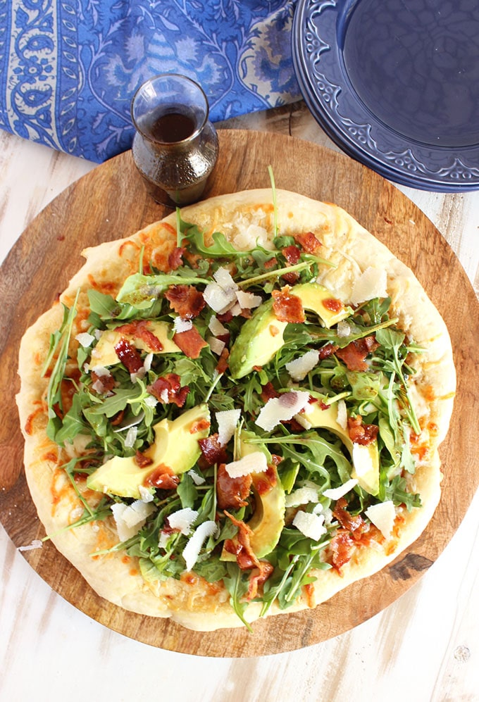 California Club Pizza with Honey Balsamic Vinaigrette The Suburban