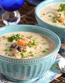 Creamy Chicken Soup with Artichokes and Mushrooms - The Suburban Soapbox