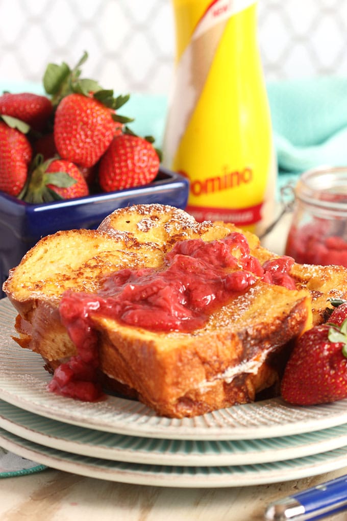 Mascarpone Stuffed Lemon Honey French Toast With Strawberry Compote ...