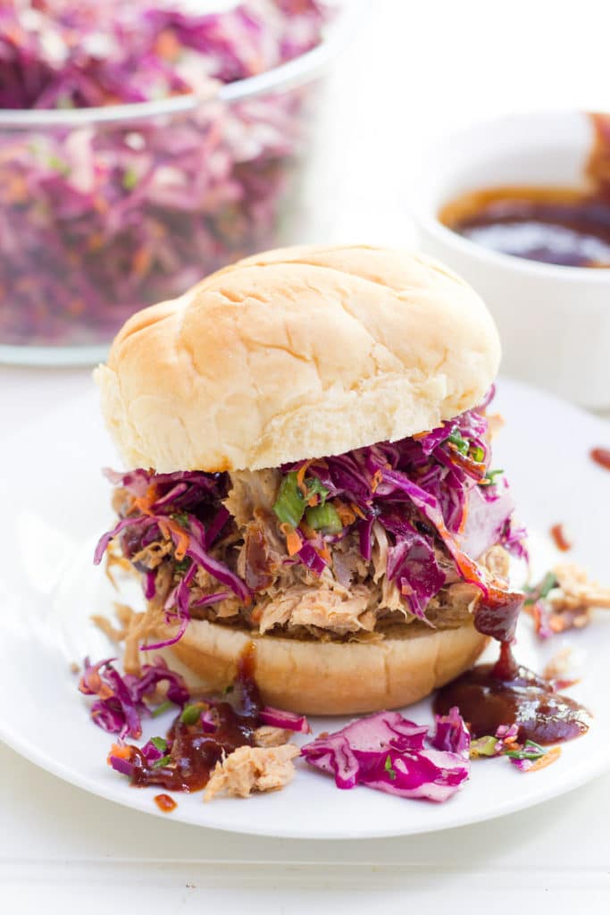 Slow Cooker Pulled Pork Sandwiches - Back to Her Roots