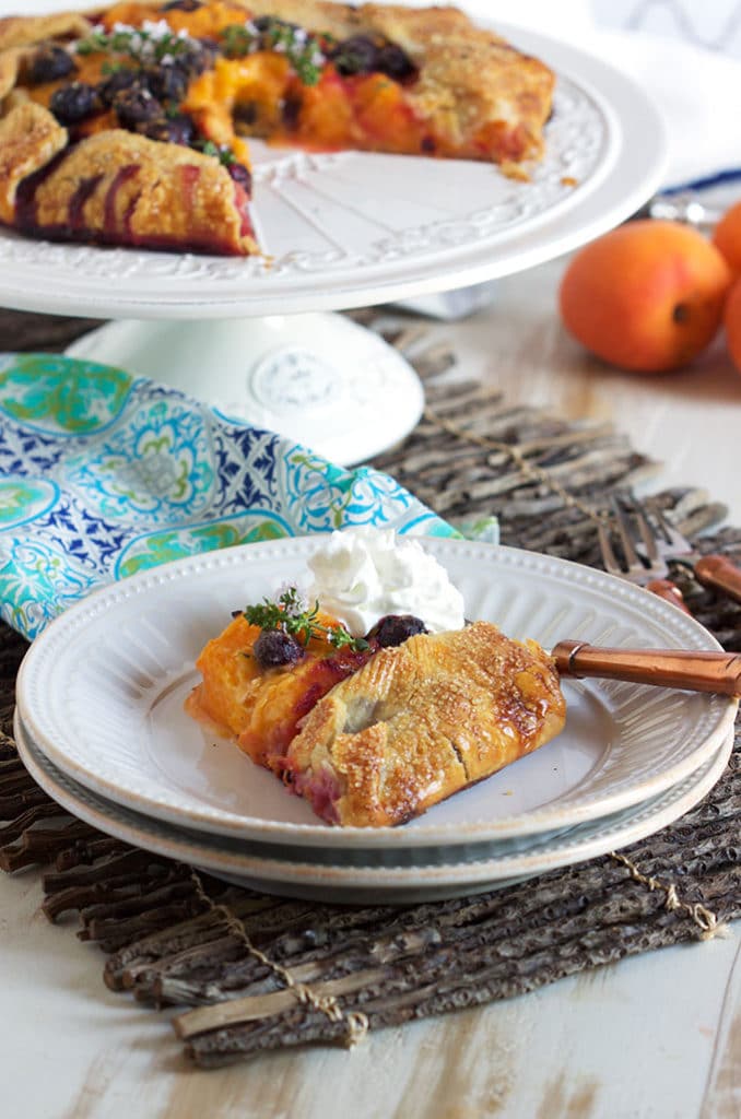 Apricot Blueberry Thyme Galette | TheSuburbanSoapbox.com