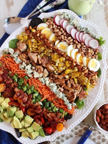 Barbecue Chicken Cobb Salad with Avocado Ranch Dressing | TheSuburbanSoapbox.com