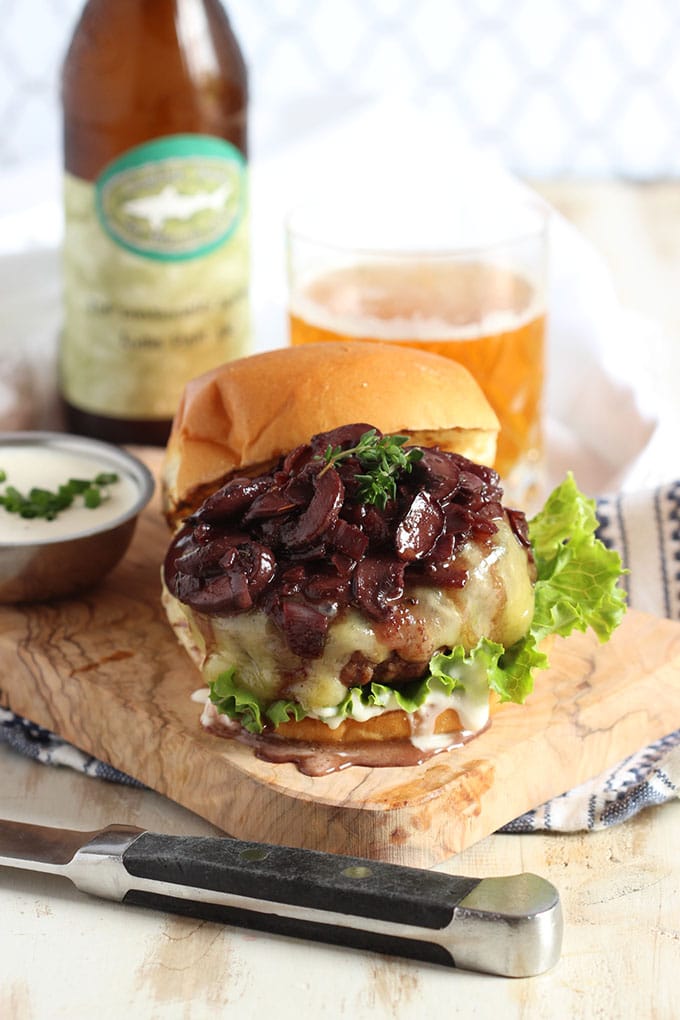 Beef Bourguinon Burger with Horseradish Creme Fraiche | TheSuburbanSoapbox.com #BurgerMonth2016