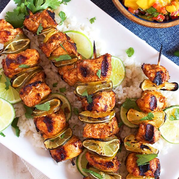 Grilled Chili Lime Chicken Kabobs with Mango Salsa The Suburban Soapbox