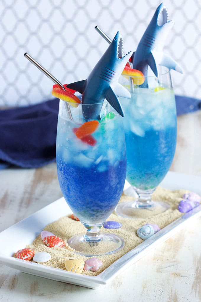 A fun kid-friendly drink that's easy to make and perfect for Shark Week!