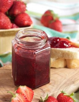 Super easy Strawberry Jam recipe made completely from scratch with just 3 ingredients!