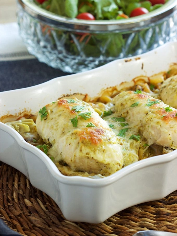 Super easy One Pot Garlic Herb Chicken with pasta is made with frozen chicken breasts. Super quick weeknight recipe from TheSuburbanSoapbox.com