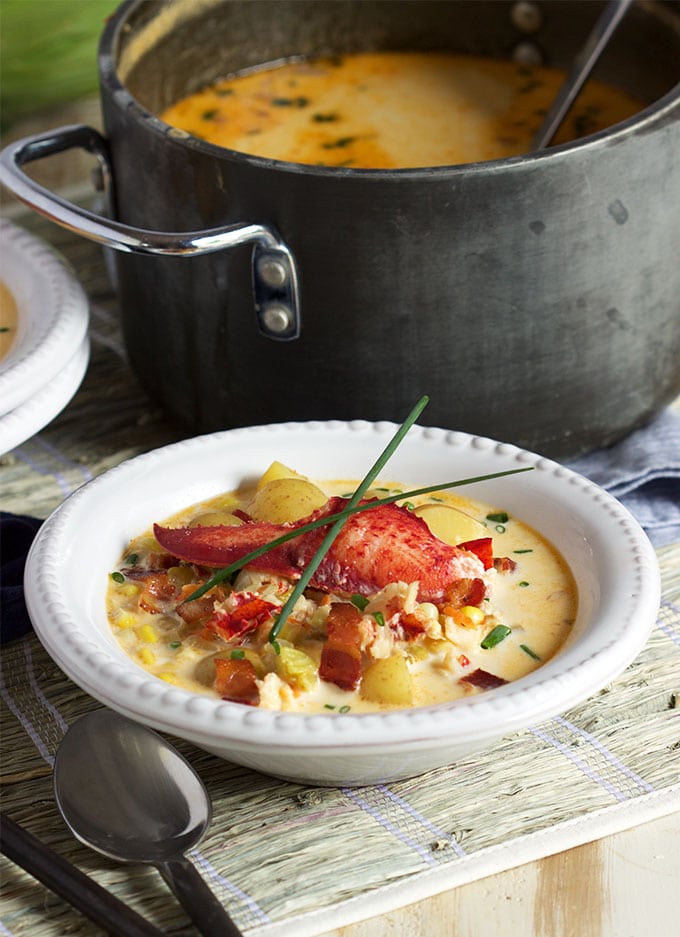 Summer in a bowl, this easy Lobster Corn Chowder is simple and amazing from The Suburban Soapbox.