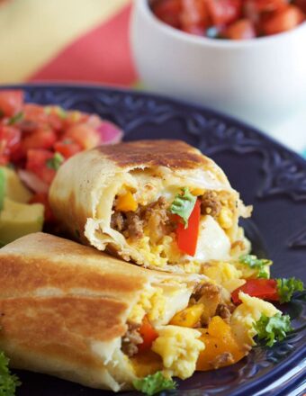 Fast and easy breakfast on the go, Freezer Breakfast Burritos with Chorizo are the best way to start your day from TheSuburbanSoapbox.com