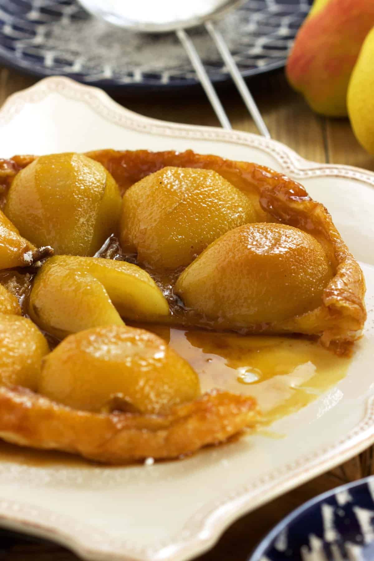 Cast Iron Pear Tarte Tatin - Dinner With Julie