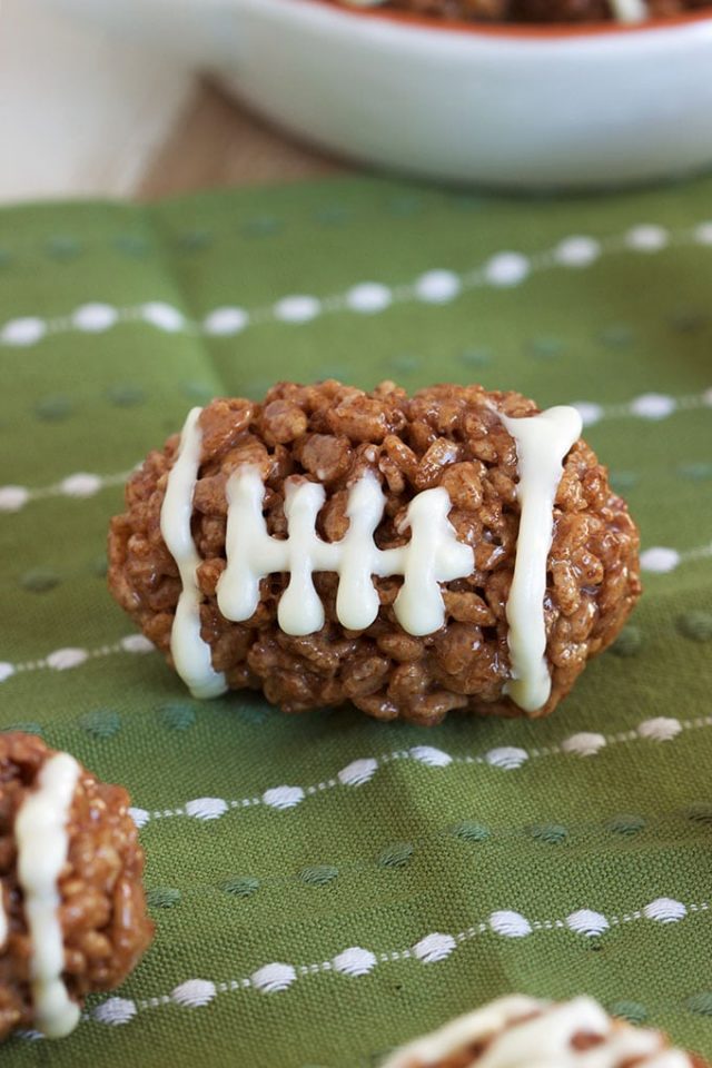 Rice Krispie Treat Footballs - The Suburban Soapbox