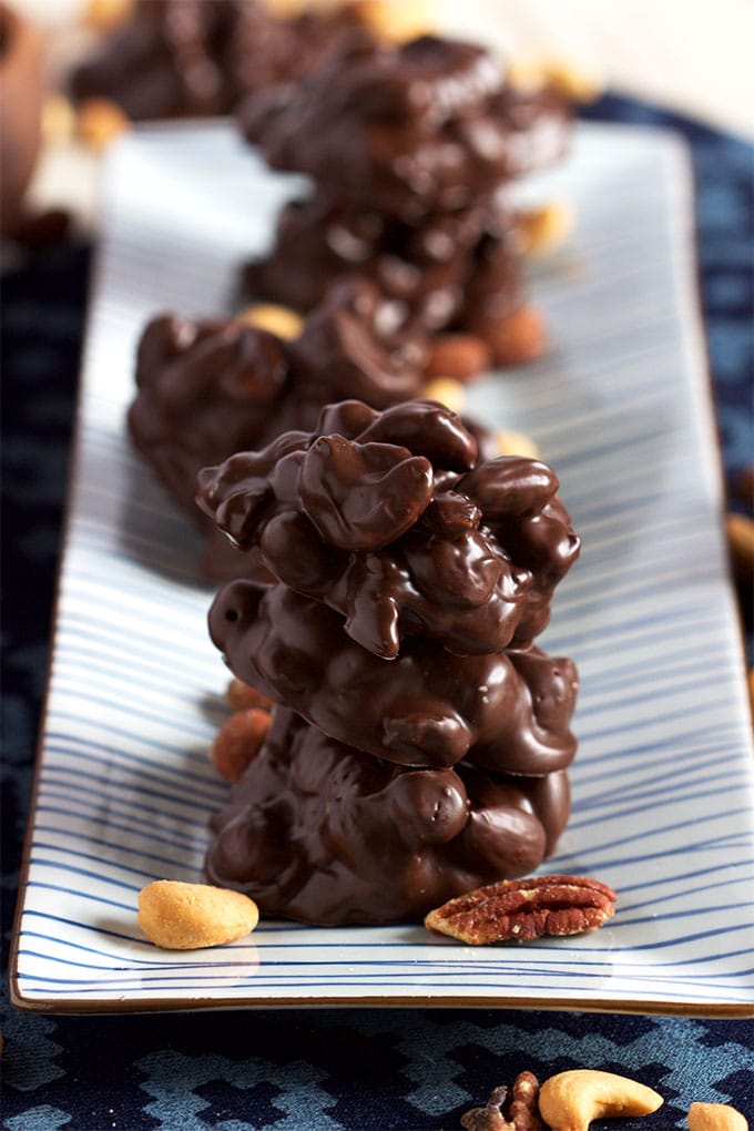 Slow Cooker Chocolate Fruit and Nut Clusters | TheSuburbanSoapbox.com