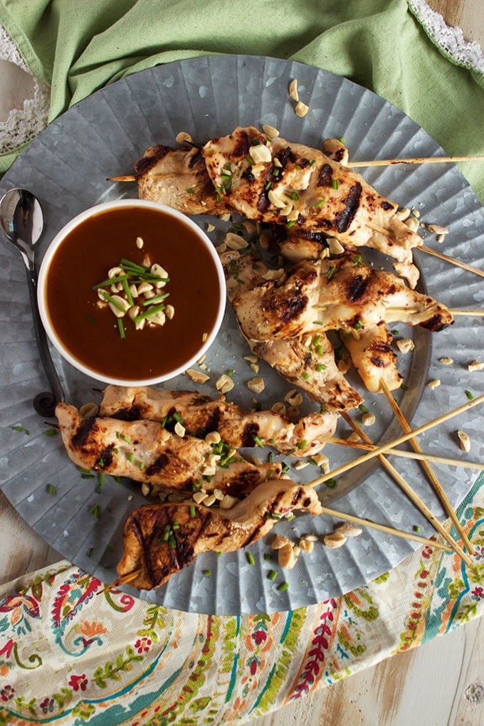 satay chicken with spicy peanut sauce recipe